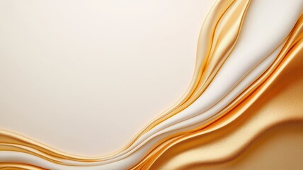 Poster - Elegant Cream and Gold Paper Texture with Flowing Brush Effects and Patterns