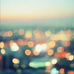 Poster - Blurred Colorful Bokeh Lights Glowing Soft Dreamy Atmospheric Landscape Background