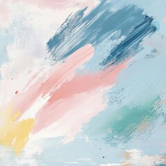 Poster - Captivating Abstract Painting with Colorful Brush Strokes and Fluid Expressions