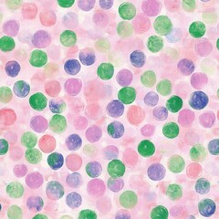 Poster - Vibrant Polka Dot Abstract Watercolor Texture Background with Pastel Tones