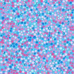 Poster - Vibrant Abstract Digital Art with Colorful Dots and Geometric Patterns