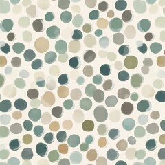 Poster - Seamless pastel polka dot pattern on a light beige natural textured background