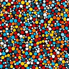 Poster - Vibrant Colorful Polka Dot Pattern Abstract Digital Background Graphic Design Texture Wallpaper
