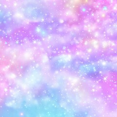 Poster - Ethereal Cosmic Glitter Gradient Sparkling Iridescent Magical Background