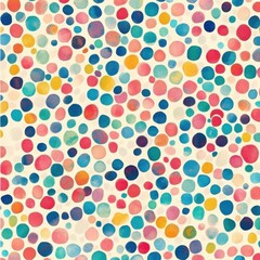 Poster - Vibrant Abstract Geometric Pattern with Colorful Overlapping Shapes and Dots