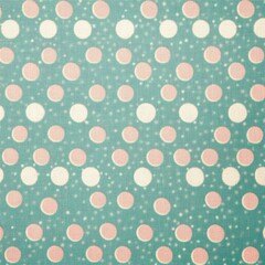 Poster - Retro Pastel Mint and Pink Polka Dot Seamless Pattern Background for Digital Graphic Design