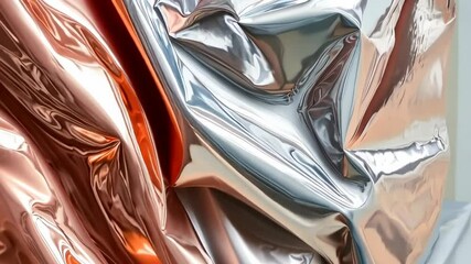 Poster - Shimmering reflections of vibrant metal textures create an artistic allure in a contemporary display. Generative AI