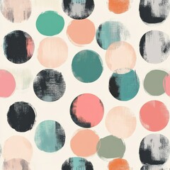 Poster - Colorful Abstract Retro Dot Pattern Textured Grunge Brushstroke Background for Digital Paper Wallpaper or Packaging Design