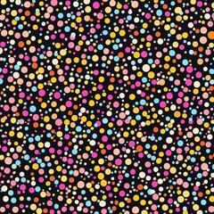 Poster - Vibrant Colorful Digital Explosion of Playful Geometric Patterns and Confetti Dots