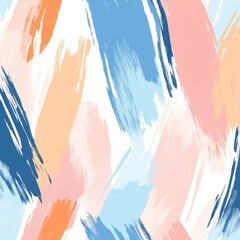 Poster - Vibrant Abstract Brushstrokes and Splash of Colorful Paint on Canvas