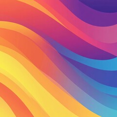 Poster - Captivating Colorful Abstract Gradient Background with Flowing Curves and Waves
