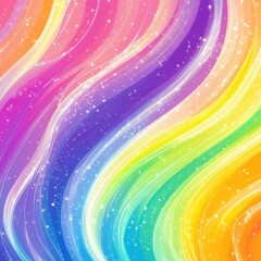 Poster - Vibrant Swirling Cosmic Rainbow Abstract Fluid Art Waves Background