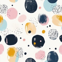Poster - Whimsical Abstract Art Pattern with Multicolored Shapes and Textures