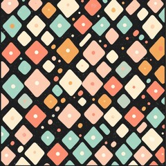 Poster - Abstract Geometric Mosaic Pattern with Vibrant Colorful Shapes and Shapes