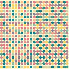 Poster - Vibrant Geometric Mosaic Pattern with Repeating Colorful Shapes and Symmetrical Design for Modern Digital Backgrounds