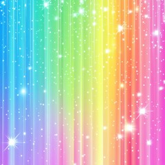 Poster - Mesmerizing Multicolored Abstract Gradient with Sparkling Luminous Glitter and Prismatic Pixel Lights