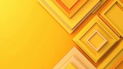 Poster - Vibrant Geometric Design in Yellow and Orange Layers on a Bright Background