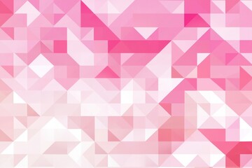 Poster - Abstract Geometric Pattern in Light Pink Tones with Triangular Elements