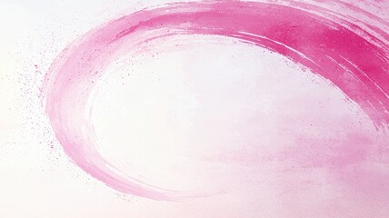 Poster - Soft Pink Gradient Background with Circular Brush Strokes for Artistic Use