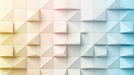 Poster - Vibrant Pastel Gradient Background with Geometric Pattern Design Elements
