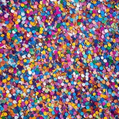 Poster - Vibrant Confetti Like Multicolored Dots and Circles Background for Festive and Designs