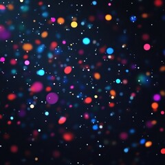 Poster - vibrant sparkling bokeh lights in magical night sky for party or holiday background