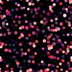 Poster - Vibrant Confetti like Pattern of Colorful Dots and Circles Against a Dark Background