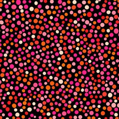 Poster - Vibrant Polka Dot Abstract Background with Colorful Confetti Like Circles