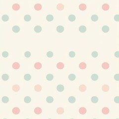 Poster - Retro Pastel Polka Dot Seamless Pattern Background