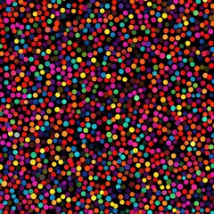 Poster - Vibrant Multicolored Abstract Geometric Dot Pattern Background with Spherical Shapes and Textures