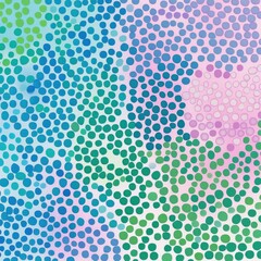 Poster - Vibrant Polka Dot Gradient Mosaic   Captivating Abstract Digital Pattern Background