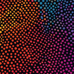 Poster - Vibrant Colorful Abstract Dot Pattern Background with Gradient Circular Geometric Design