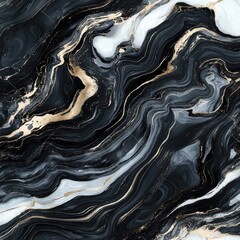 Poster - Captivating Swirling Marble Texture with Metallic Accents for Luxury Designs