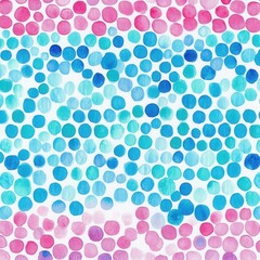 Poster - Vibrant Mosaic of Colorful Dots and Circles in Pastel Tones Creating a Playful and Energetic Abstract Background