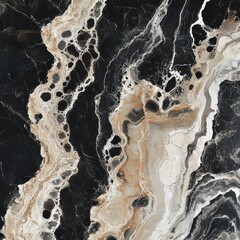 Poster - Dramatic Marble Texture with Captivating Fractal Patterns