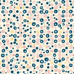 Poster - Colorful Abstract Geometric Polka Dot Pattern Seamless Background Texture