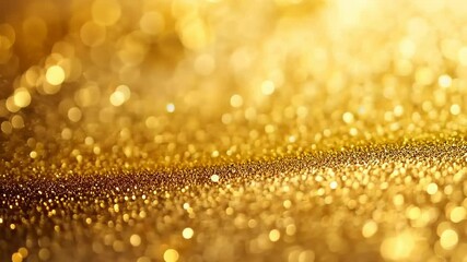 Poster - Captivating golden shimmer fills the air during a radiant celebration at dusk amidst sparkling lights and joy. Generative AI