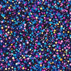 Poster - Vibrant Colorful Abstract Dot Pattern Digital Background with Dazzling Psychedelic Kaleidoscope Effect