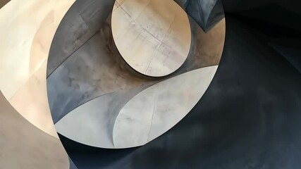Poster - Exploring abstract shapes and textures in minimalist urban art that speaks volumes in a modern city environment. Generative AI