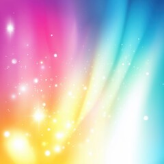 Poster - Mesmerizing Multicolored Cosmic Wallpaper   Surreal Digital Art with Glowing Gradient Lights and Sparkling Stardust Effects
