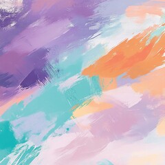 Poster - Vibrant Fluid Brushstrokes in Captivating Abstract Art Composition