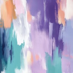 Poster - Vibrant Brushstrokes and Ethereal Hues Captivating Abstract Painting Background