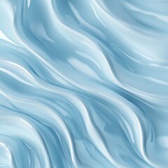 Poster - Tranquil Azure Waves of Silky Smooth Fluid Motion and Elegant Flowing Texture