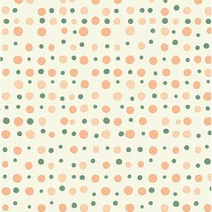 Poster - Seamless Pastel Dots and Circles Pattern with Minimalist Abstract Design