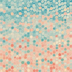 Poster - Vibrant Geometric Abstract Mosaic Pattern with Pastel Hexagon Tiles and Colorful Digital Gradient Design