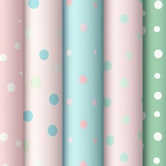 Poster - Pastel Polka Dot Seamless Pattern Abstract Geometric Backdrop for Wallpaper Textile and Scrapbooking Designs