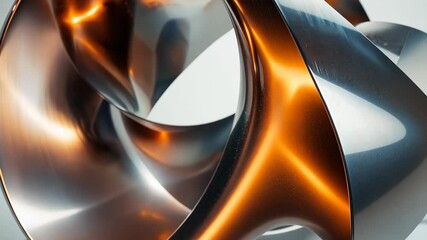 Poster - Intricate metal sculpture shimmers with light and reflects pure artistry in a modern studio environment. Generative AI