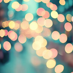 Poster - Sparkling Bokeh Lights in Festive Holiday Atmosphere