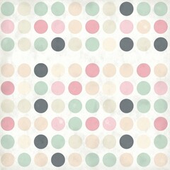 Poster - Elegant Pastel Polka Dot Pattern Background with Geometric Circles and Spots
