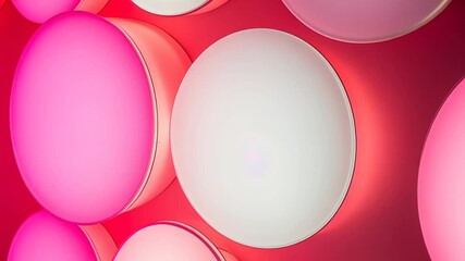 Poster - Bright orbs illuminate the vibrant display in an artistic setting filled with captivating colors and unique shapes. Generative AI